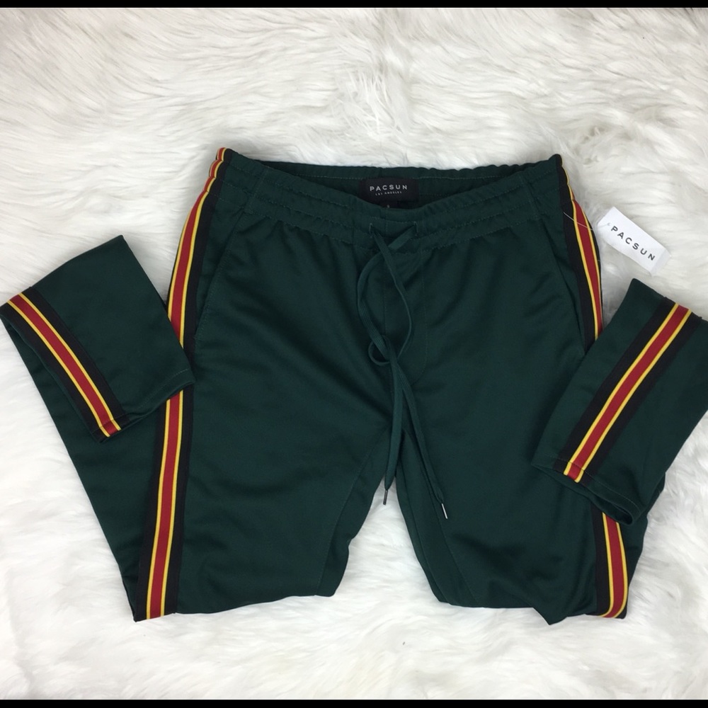PacSun Mens Joggers Sweat Pants Side Stripe